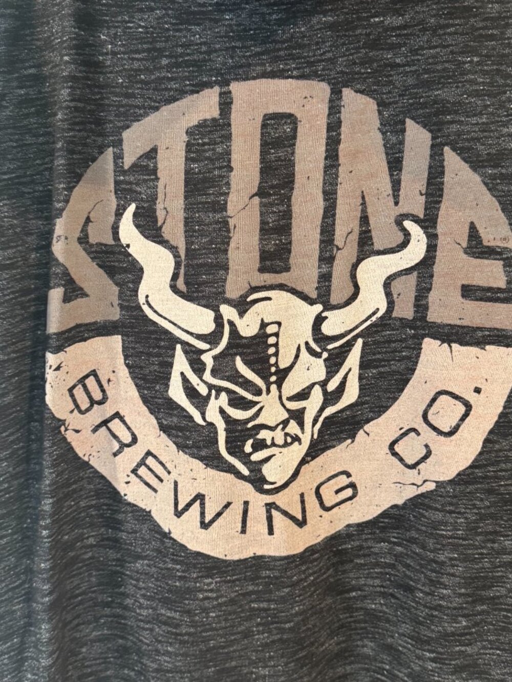 Vintage Stone Brewing Hoodie Mens L Gray Zip Up Sweatshirt Beer Brew Y2K Grunge